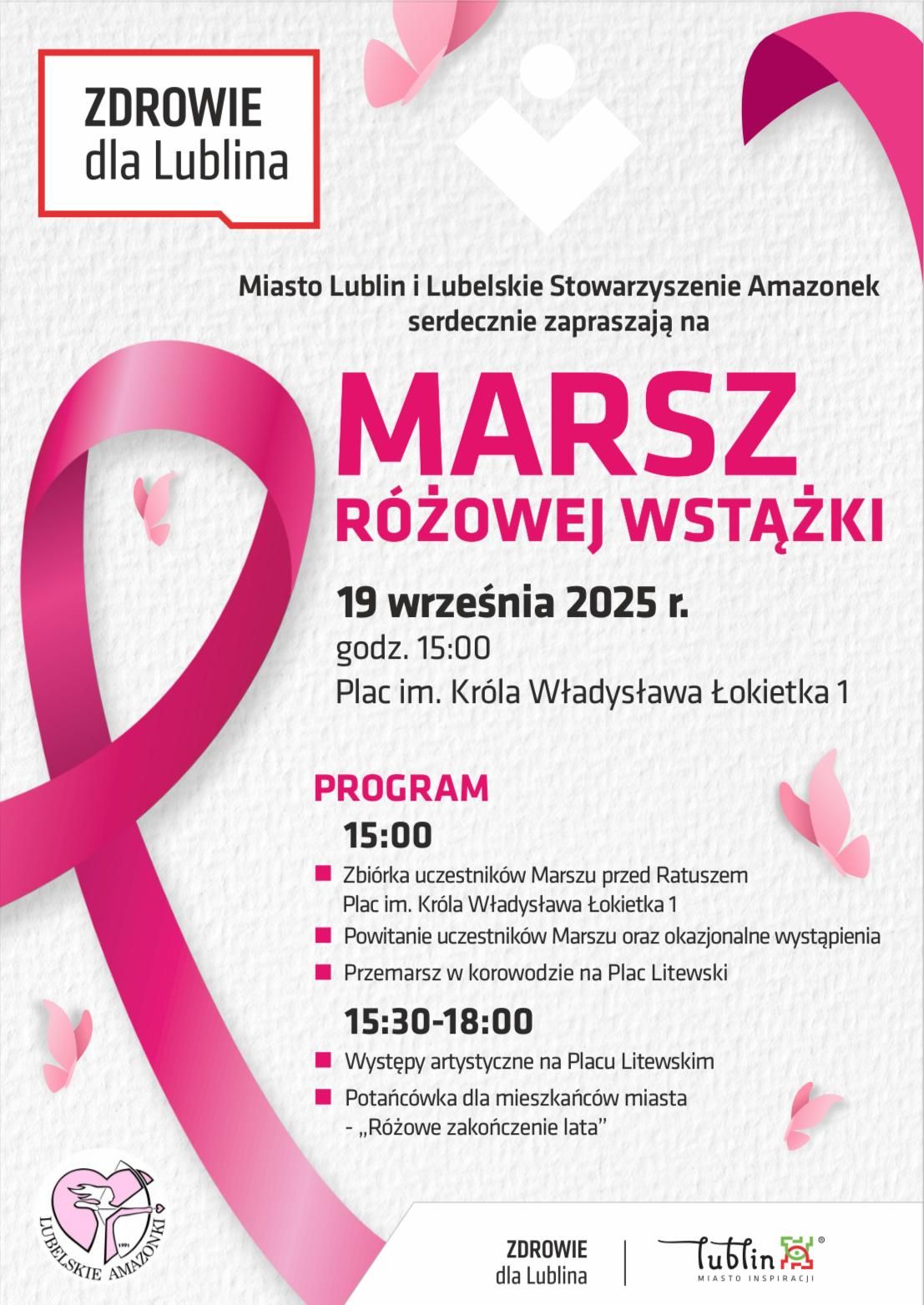plakat marsz różowej wstążki