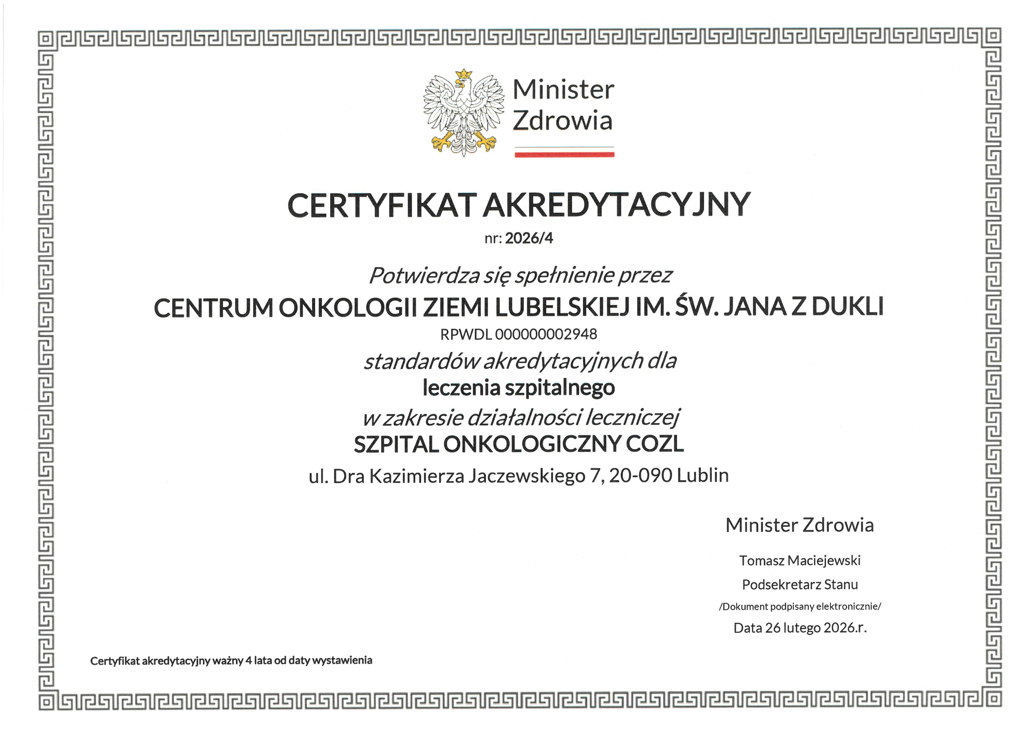 CERTYFIKAT AKREDYTACYJNY 2026 74